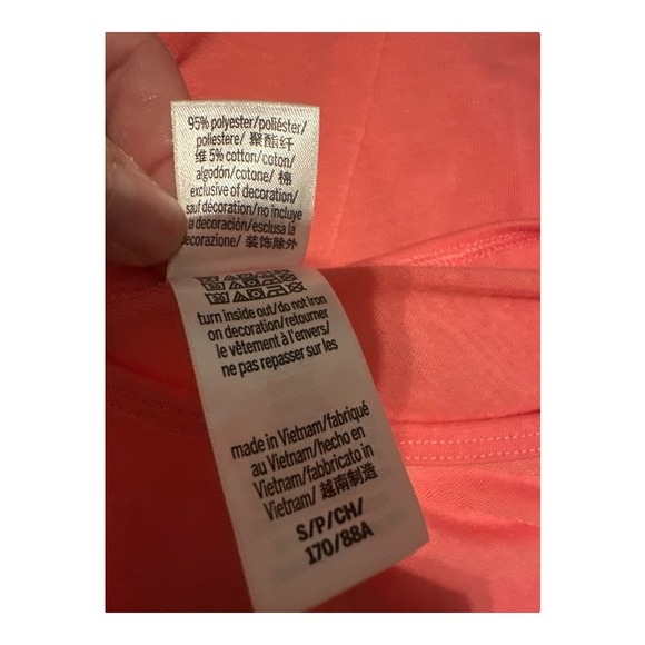 Victoria Sport Pink Low Cut Back Tee, Small - Picture 5 of 7